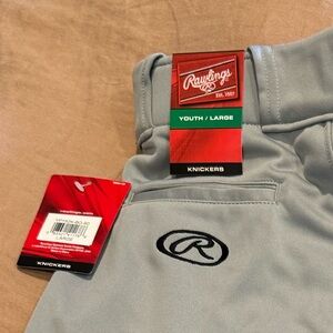 Rawlings Youth Large Baseball Knickers in Grey